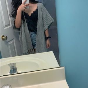 Gray cardigan/ poncho